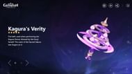 Genshin Impact: Kagura’s Verity stats, ascension materials, and more (Image via miHoYo)